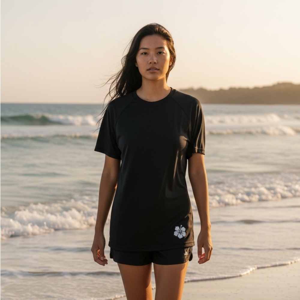 HAWAII FIVE-0 Women’s Black SS Rashguard NWT 2XL